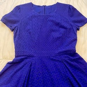 Lined cotton eyelet dress